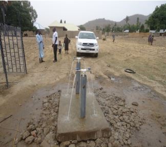 Solar powered borehole in Bajar, Bauchi State.